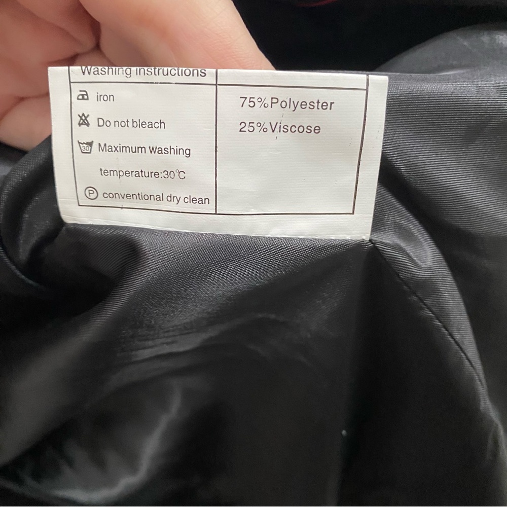 NWT TOPGH Women’s Black Velvet 2 pc Tuxedo Suit Size XL - Picture 9 of 16